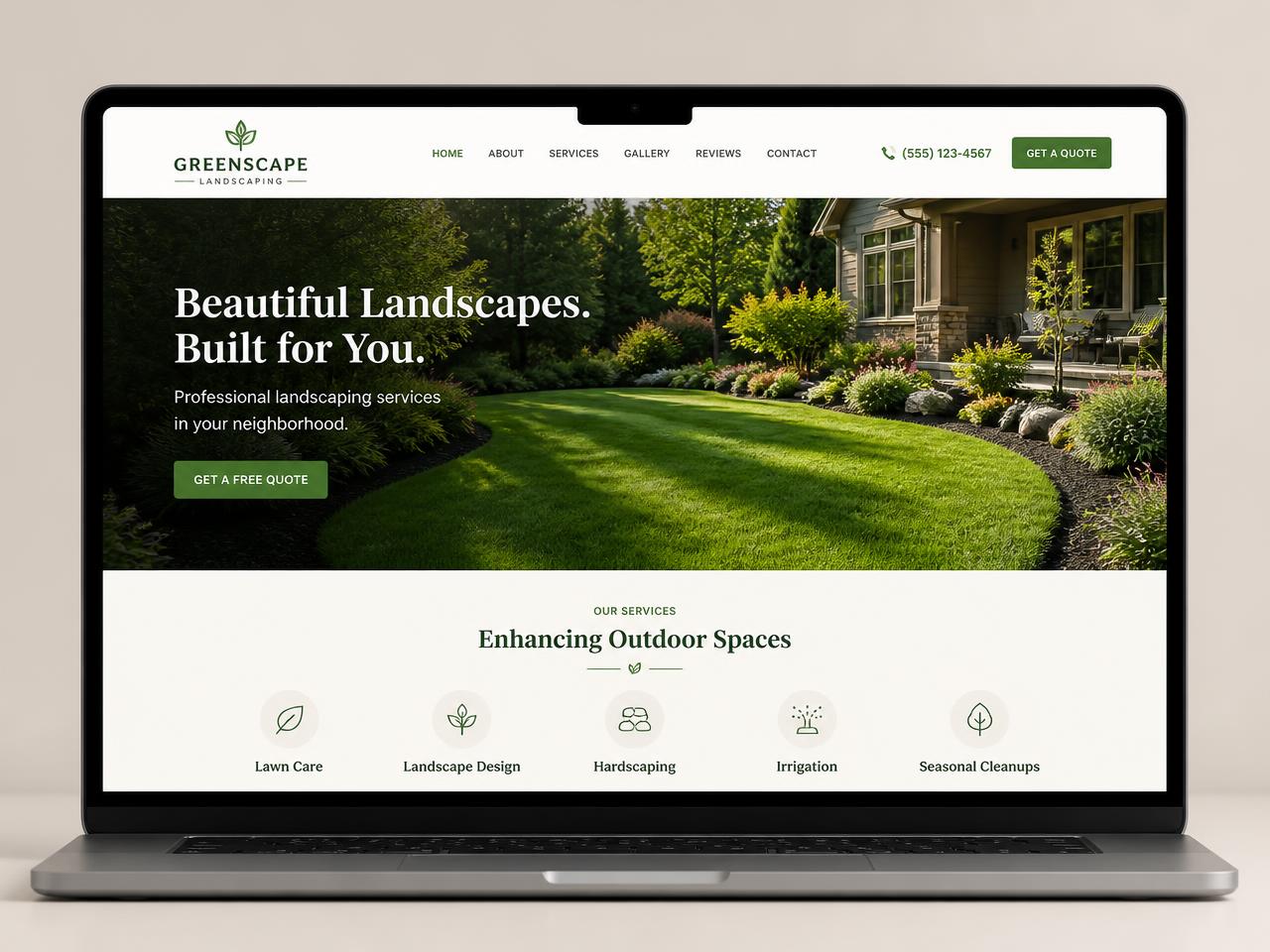 Greenscape Landscaping — Landscaping website design demo by DTN Marketing Group